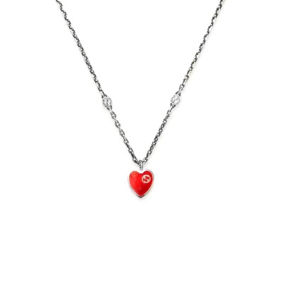 GUCCI RED HEART NECKLACE 645545